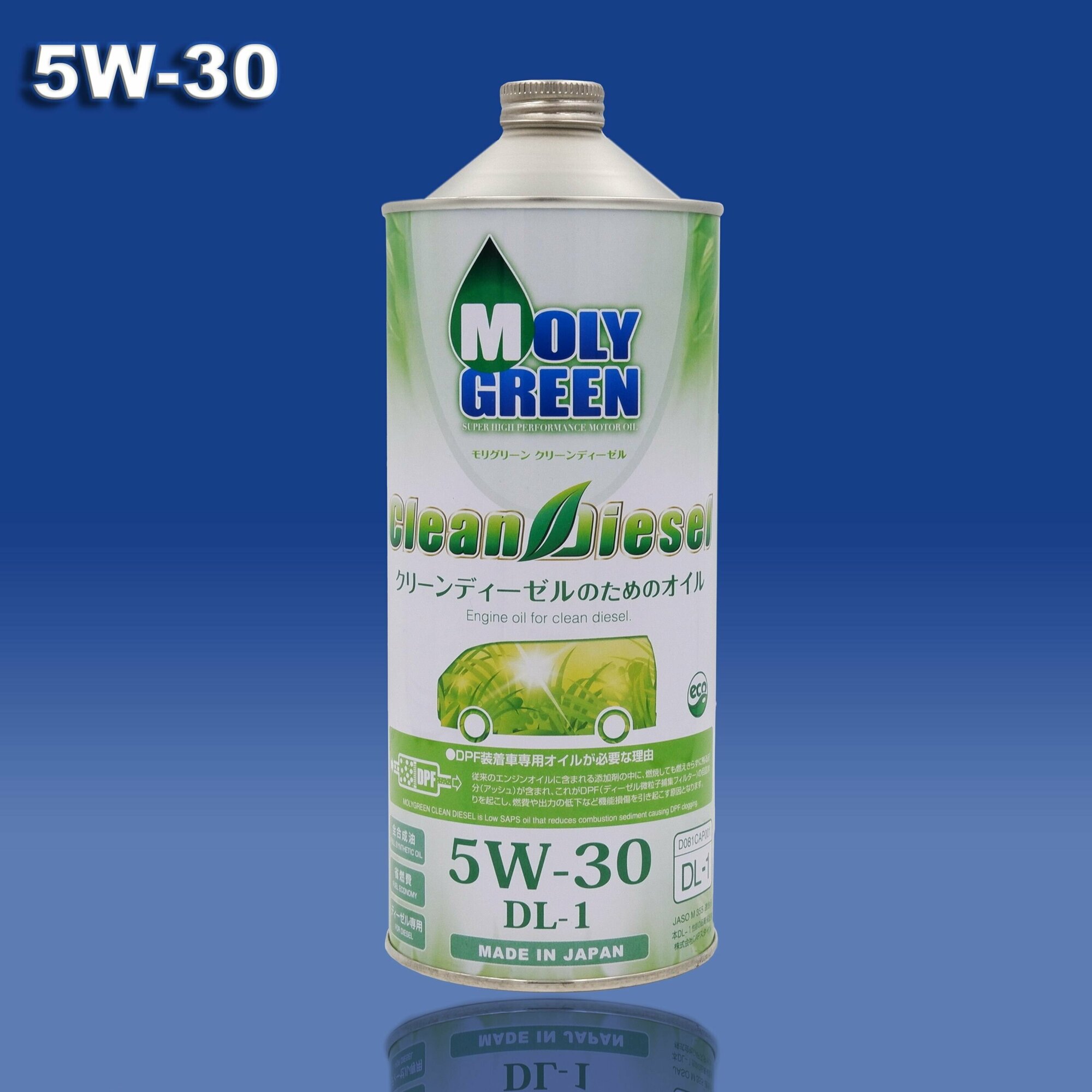 Полусинтетическое моторное масло MolyGreen Clean Diesel 5W-30 DL-1