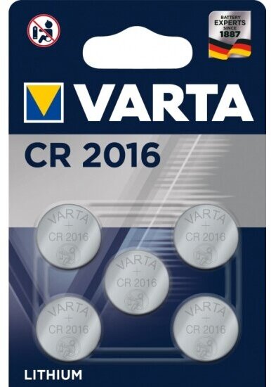 Элемент питания Varta CR2016 Lithium бл 5