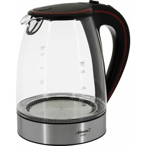 Электрический стеклянный чайник Atlanta ATH-691 black 289900₽