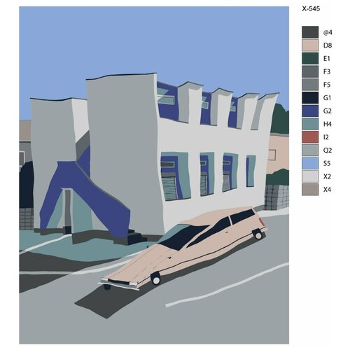 Картина по номерам X-545 Современное искусство. Улица 70x90