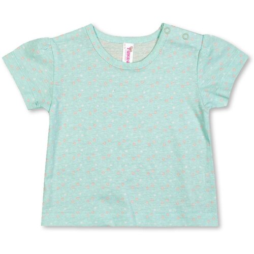 Футболка TAKRO,  для девочек, хлопок, размер 74-80, бирюзовый
