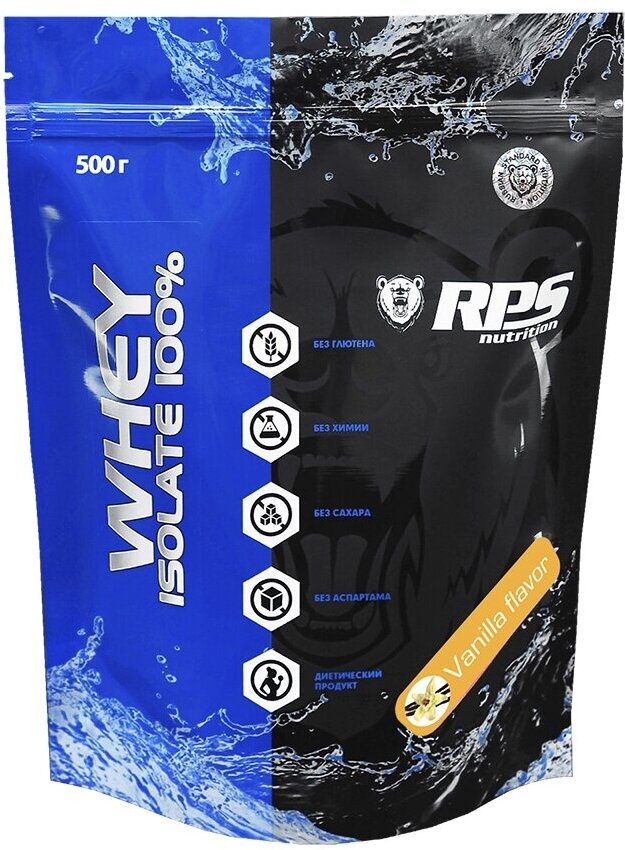 RPS Whey Isolate 100%, 500 гр. (ваниль)