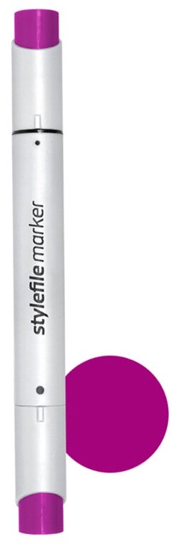 Маркер двухсторонний на спиртовой основе Stylefile Brush №466 фиолетовый глубокий - фото №3