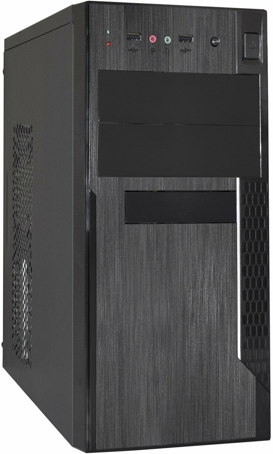 Корпус Minitower ExeGate MA-373X (mATX, без БП, 2*USB, аудио, черный)