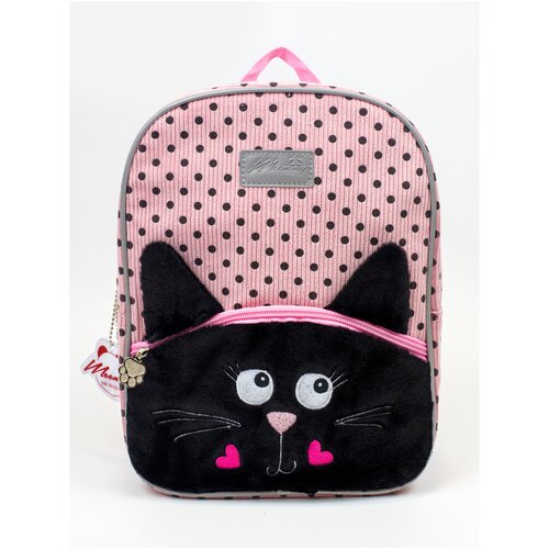Рюкзак детский дошкольный в садик для девочек кошка розовый Moommy