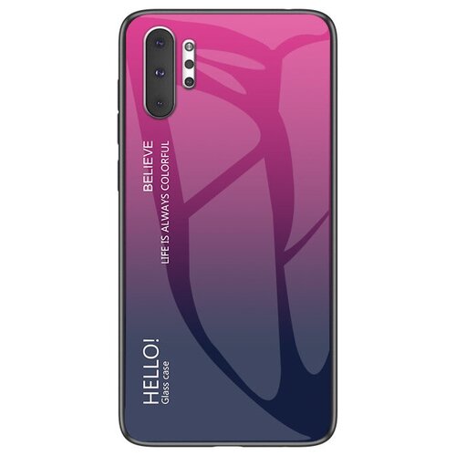 фото Чехол-бампер mypads для samsung galaxy a31 sm-a315 (2020) стеклянный из закаленного стекла с эффектом градиент зеркальный блестящий переливающийся фиолетовый