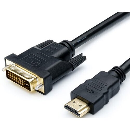 Аксессуар ATcom DVI-HDMI 3m Black АТ3810 аксессуар atcom dvi dvi 2 ferrite 3m at9148