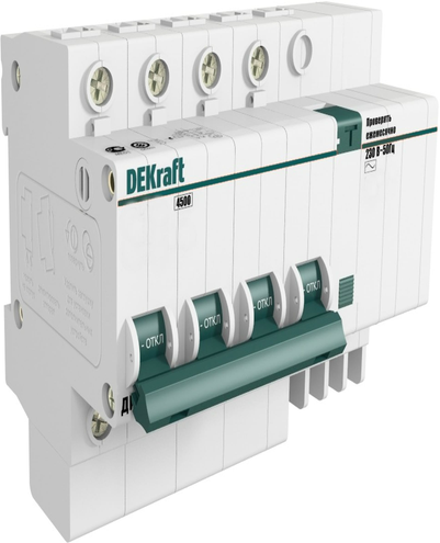 Выключатель автоматический дифференциальный (АВДТ) 4п 63А 30мА тип AC С 4.5кА ДИФ-101 | код 15026DEK | Schneider Electric (4шт. в упак.)