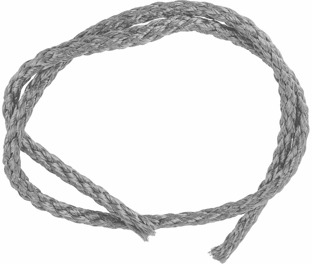 Шнур плетеный леерный 12 мм 10 метров для надувных лодок пвх, серый