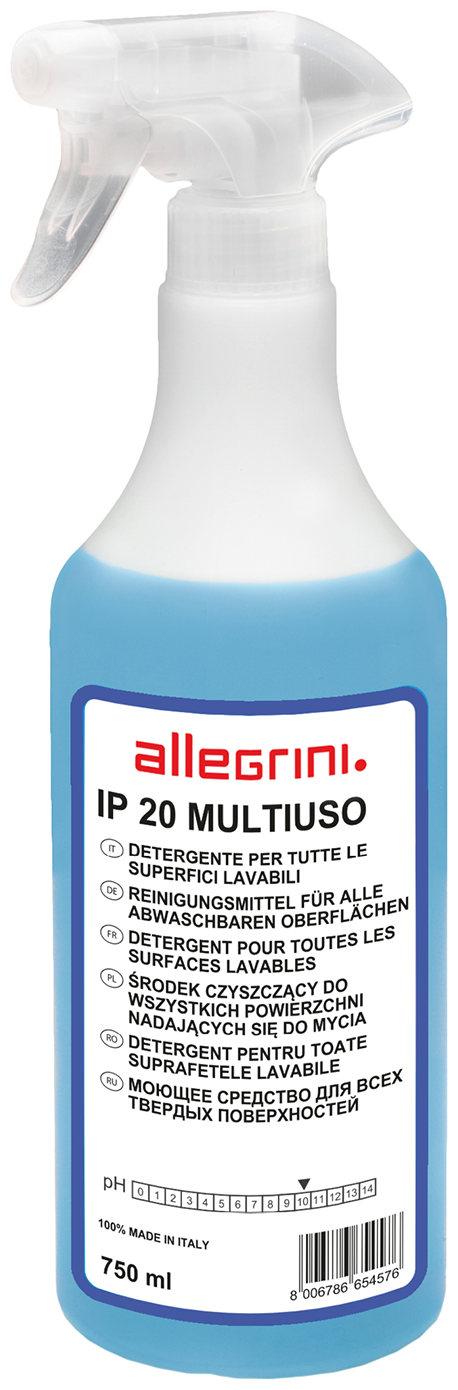 Универсальное средство для уборки твердых поверхностей с эффектом "Антипыль" "IP 20 Multiuso" ALLEGRINI 750мл