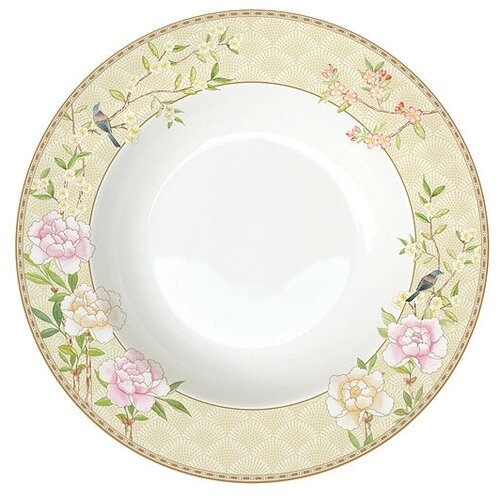фото Тарелка суповая "дворцовый парк" 22,5 см, фарфор, бежевый, easy life, el-r1360_palf