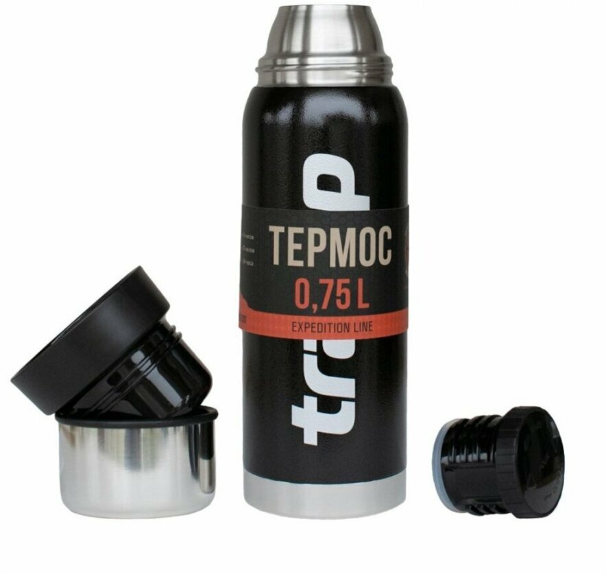 Термос для напитков "Tramp", 750 мл, черный, TRC-031 - фотография № 2