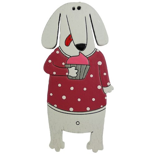 Брошь Проект ХлЭб, белый, красный