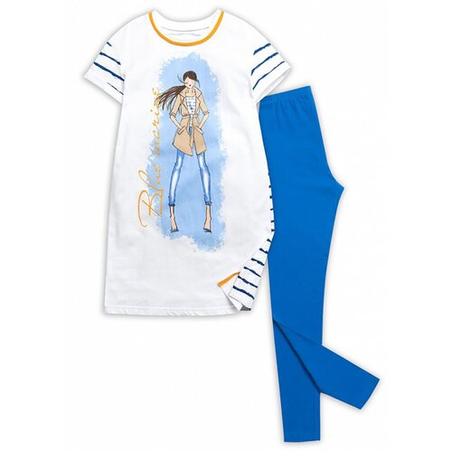 Комплект одежды Pelican, туника и легинсы, размер 10, мультиколор