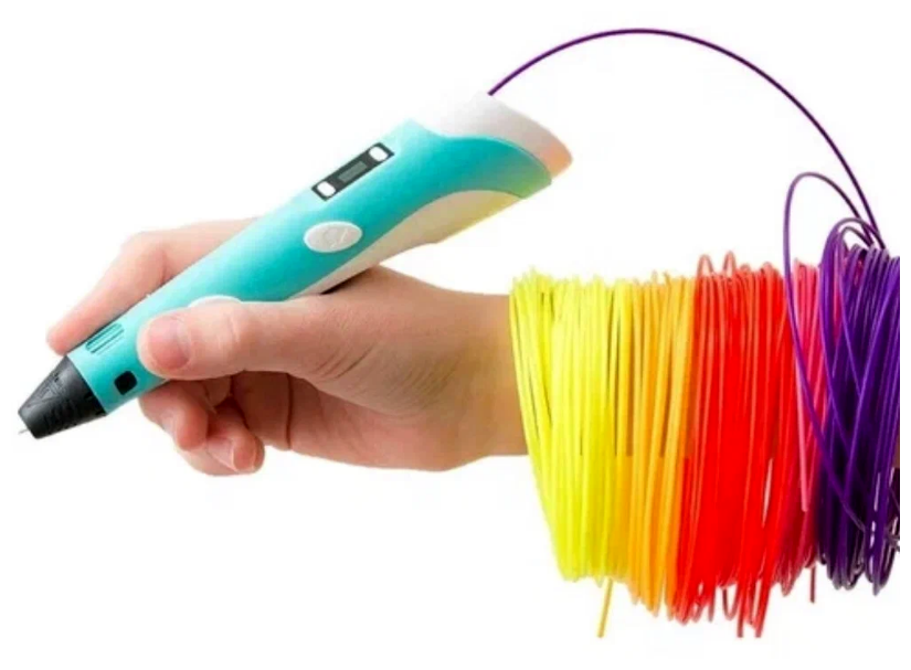 3D ручка 3DPEN-2 и комплект чернил, голубая