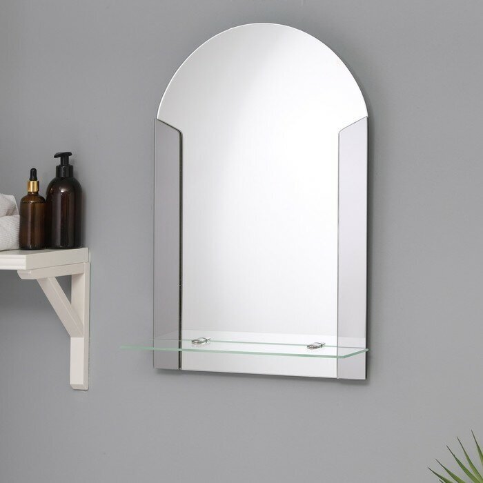 Зеркало «Лайм», настенное, с полочкой, 39×58 см - фотография № 1