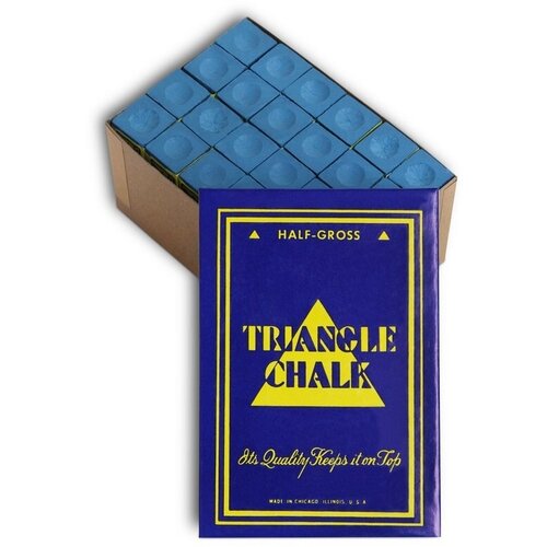 фото Мел для бильярда triangle chalk blue 72 шт. tweeten