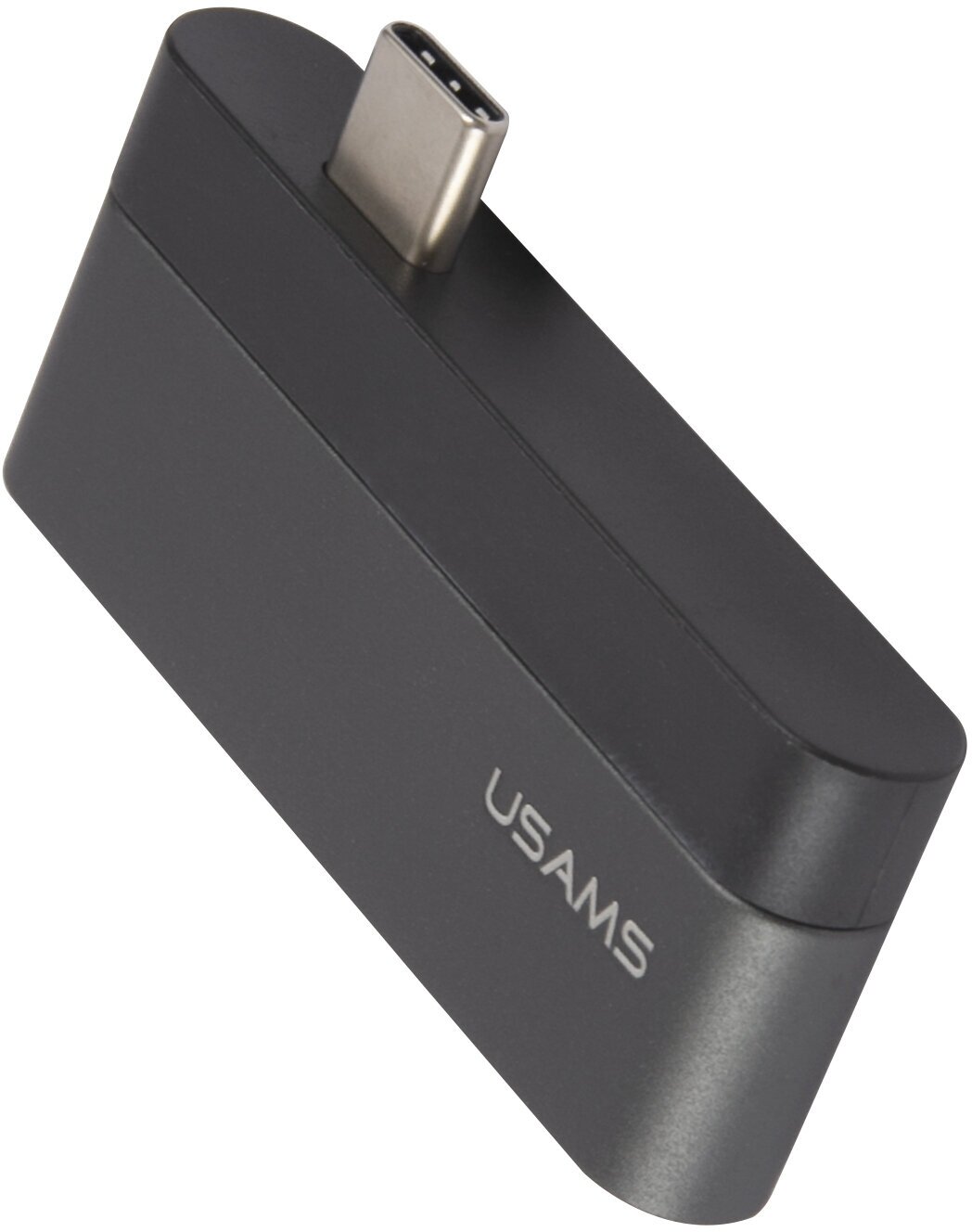 HDMI адаптер USAMS US-SJ462/Кабель переходник Type-C mini HUB (USB+HDMI)/Переходник HDMI/HDMI кабель/Адаптер для компьютера/Адаптер для телевизора/HDMI кабель адаптер серый (SJ462HUB01)