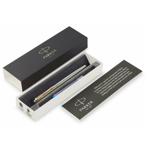 набор parker jotter stainless steel gt шариковая ручка синяя и перьевая ручка 1 упаковка Parker jotter core - stainless steel ct, перьевая ручка, m