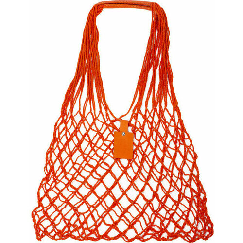 фото Сумка авоська авоська дарит надежду, фактура гладкая, оранжевый