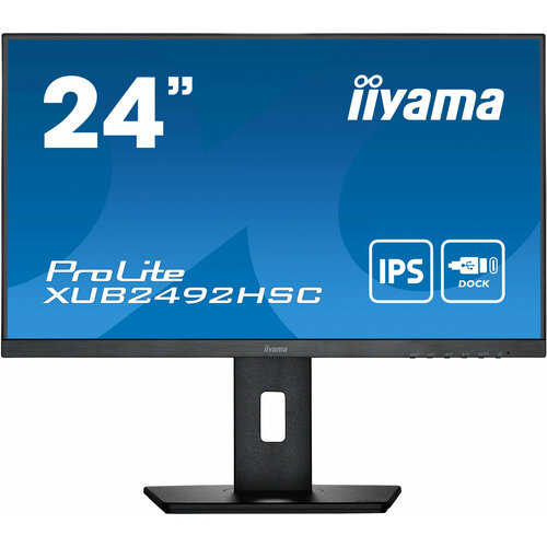 Iiyama Монитор Iiyama 23.8" ProLite XUB2492HSC-B5 черный IPS LED 16:9 HDMI M/M матовая HAS Piv 250cd 178гр/178гр 1920x1080 DP FHD USB 5.4кг