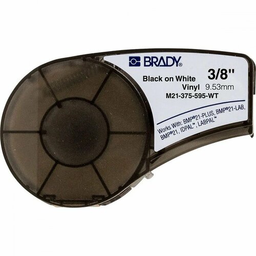 фото M21375595wt лента 953 мм64 м винил черный на белом brady