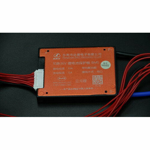 10S Плата защиты BMS DALY Li-ion 30A Водозащищенная, общий порт заряда-разряда