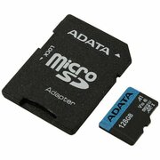 Карта памяти microSDXC 128Gb Class10 A-Data AUSDX128GUI3V30SA2-RA1 Premier Pro + adapter