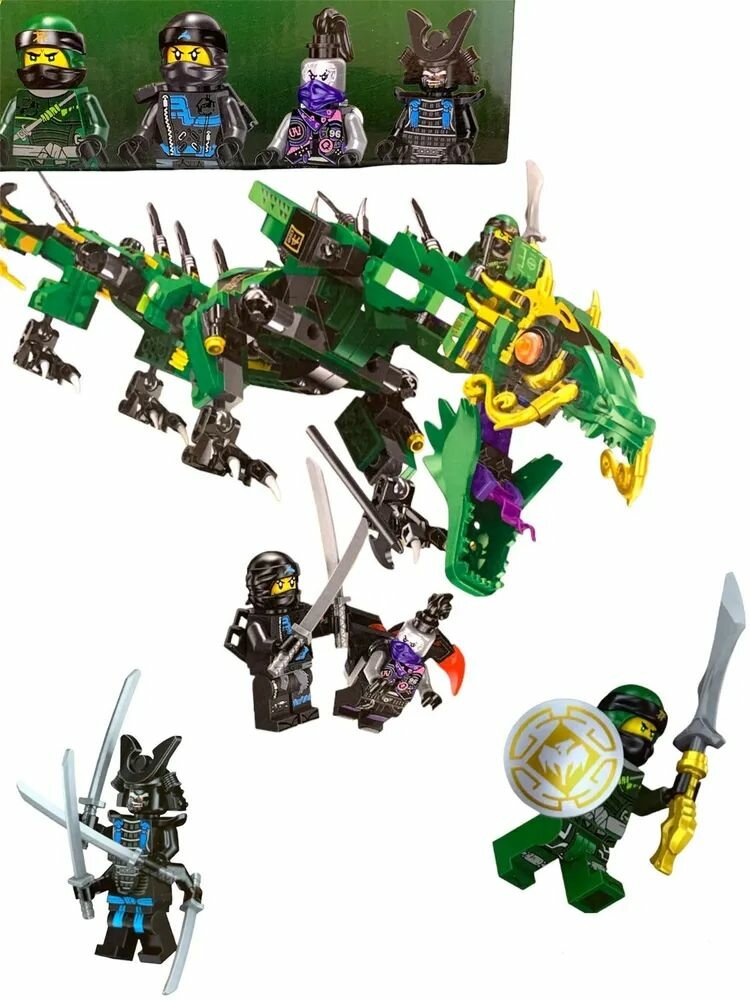 Конструктор Ниндзяго Механический Дракон Зеленого Ниндзя / Ninjago ZM 4015 / 577 деталей