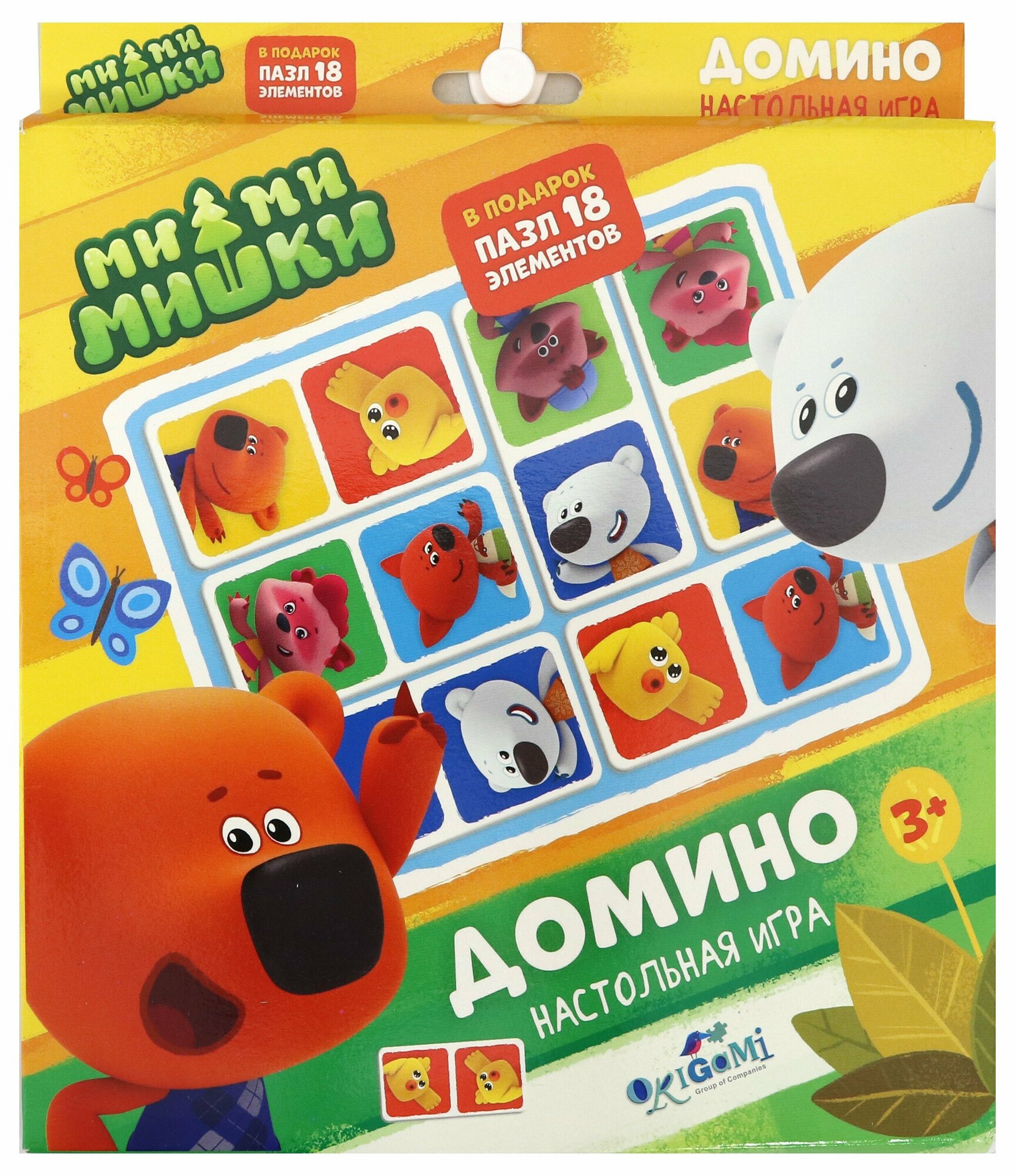 Настольная игра Origami Ми-Ми-Мишки домино+пазл 18 элементов - фото №8