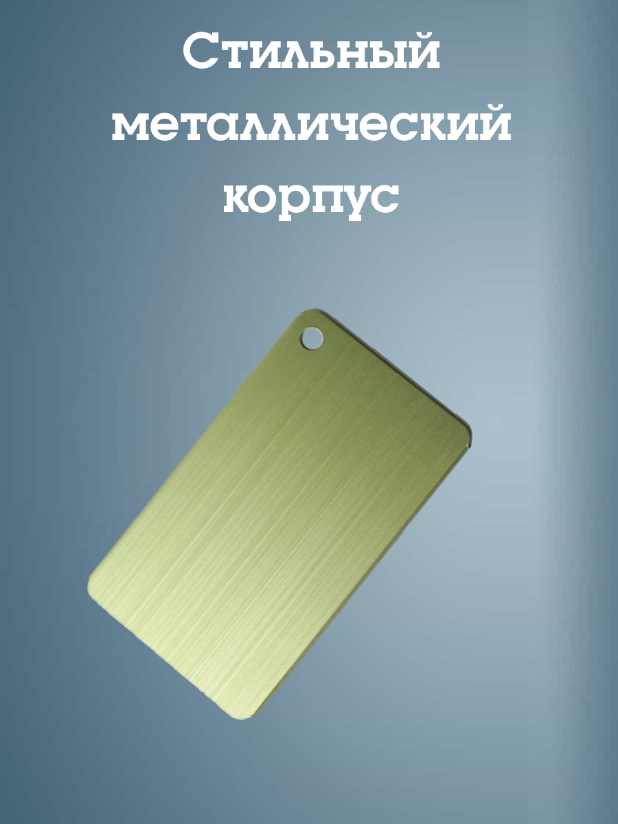 Бирка для багажа Melody Metal Sal, металл, вертикальная, 75x50 мм, цвет салатовый — фото 1