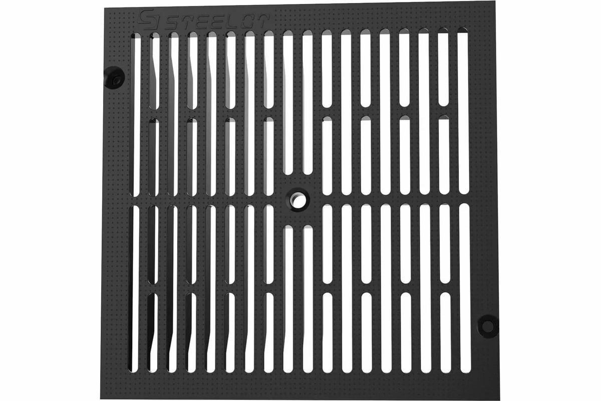 Решетка пластиковая для дождеприемника 300х300мм черная квадратная h=38мм 15кН SteeStart стилот Р3030В