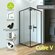 Душевой уголок Domani-Spa Cube 90х90, без поддона, черный профиль...