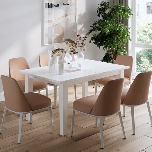 Стол обеденный раскладной шань стурнэс 147204x95см белый 34990₽