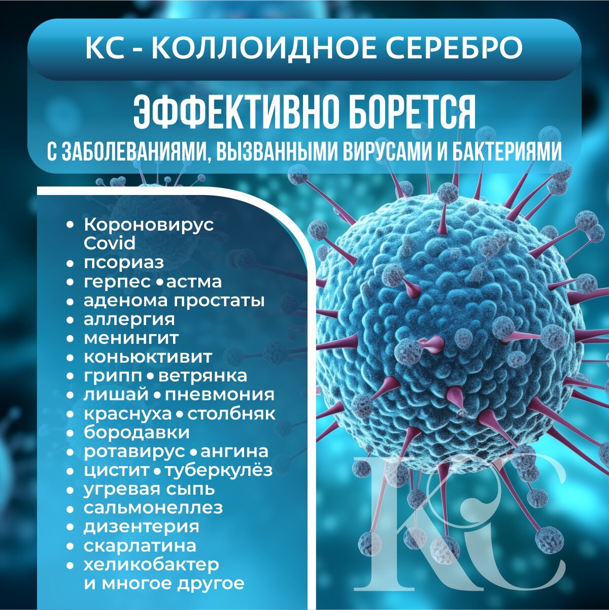 Изображение Коллоидное серебро, спрей для носа и горла