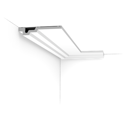 Карниз широкий 30х165 мм полиуретановый потолочный плинтус Orac Decor под покраску C353-2 метра