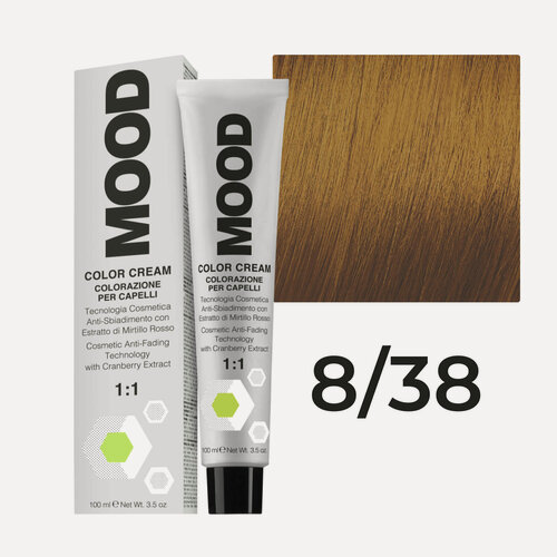 Изображение товара Краска для волос профессиональная Mood 8/38 Светлый русый Золотисто-шоколадный 100 мл