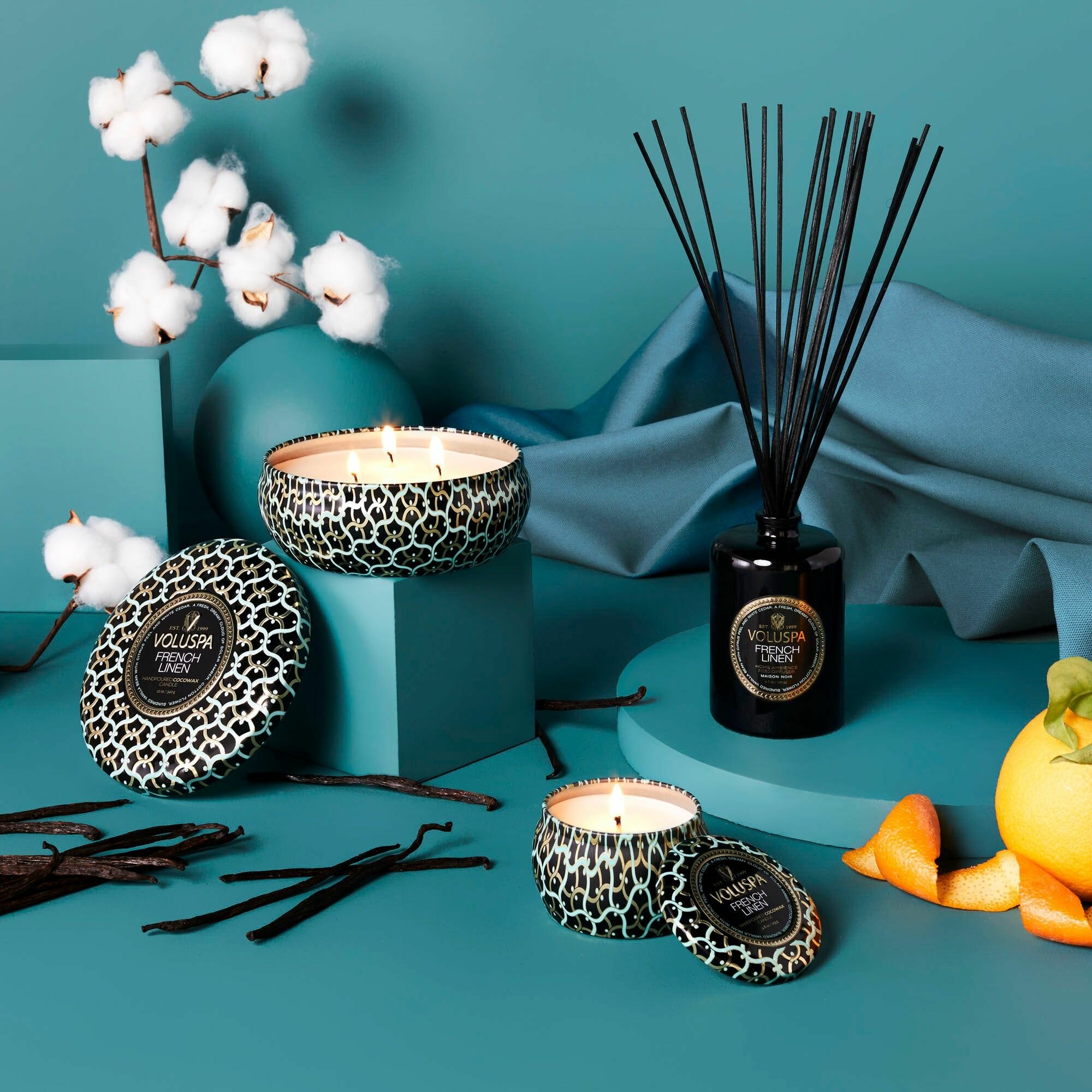 Ароматическая свеча Французский лен 127 гр — фото 1