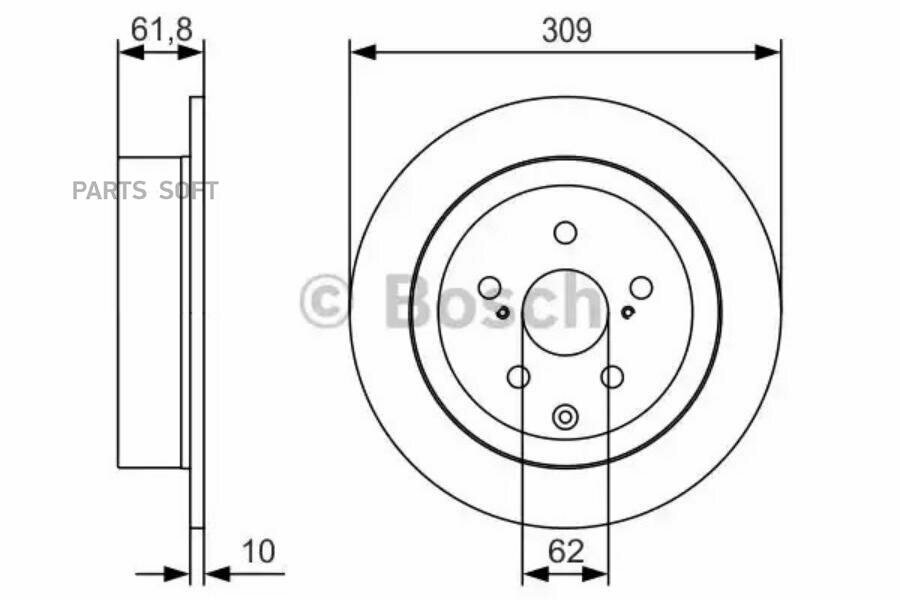 Тормозной диск Bosch - фото №1