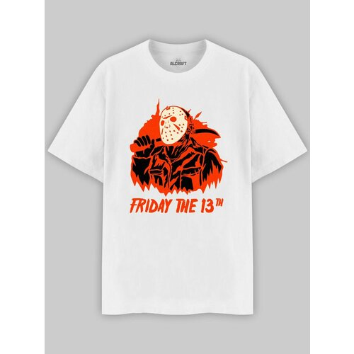 фото Футболка alcraft horror collection, размер 2xl, красный, белый, черный, бежевый