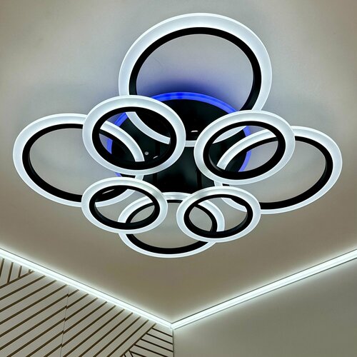 Свет Столицы Люстра потолочная светодиодная с RGB подсветкой и пультом, 152 Вт