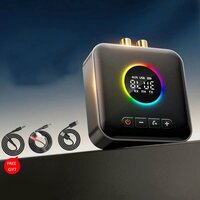 3 в 1 Bluetooth 5, 4 приемник-передатчик FM-модулятор передатчик 3, 5 мм AUX Type-C многоточечный интерфейс CD-качество Hifi Музыка, Black