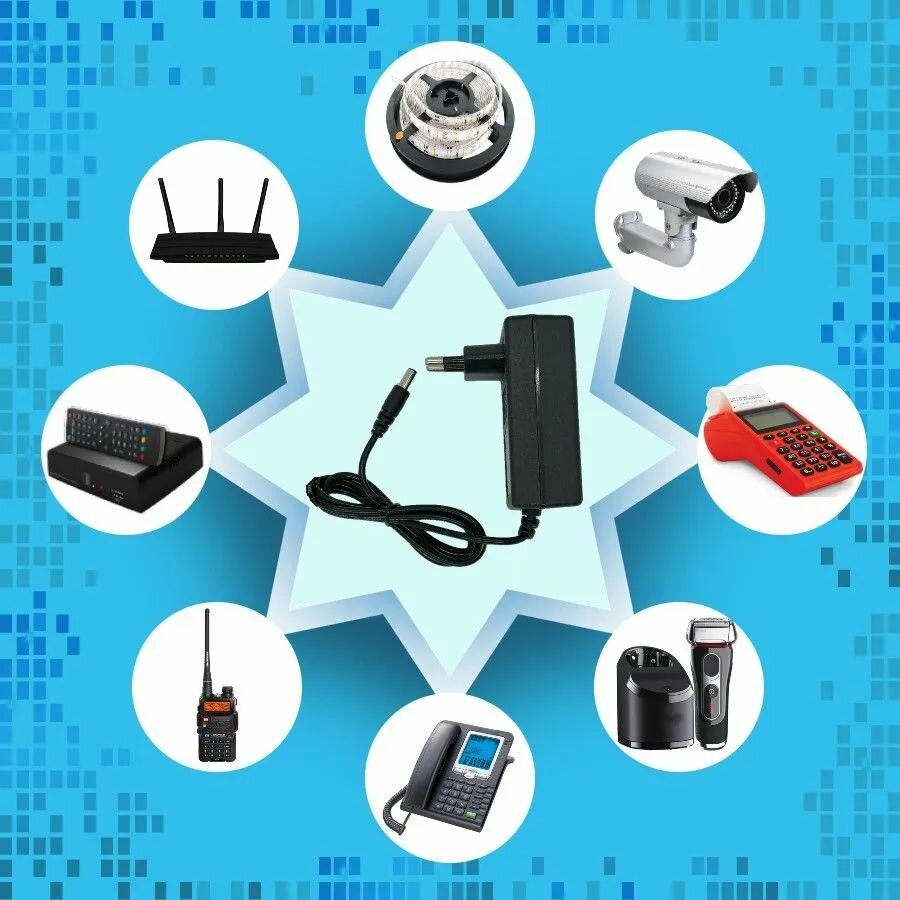 Блок питания 12V 3А, сетевой адаптер питания 12В 3А, 5.5mm*2.1 — фото 1