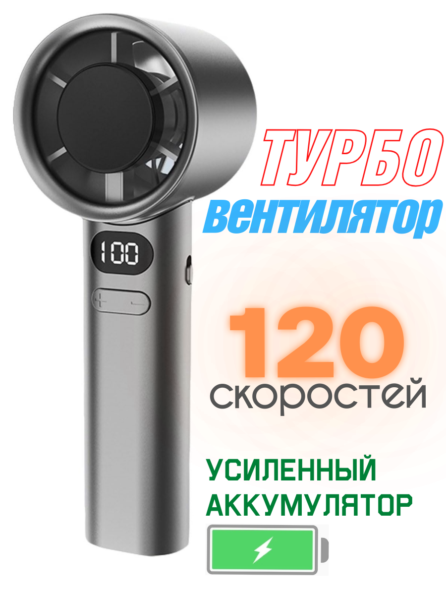 Мини вентилятор турбо ручной портативный