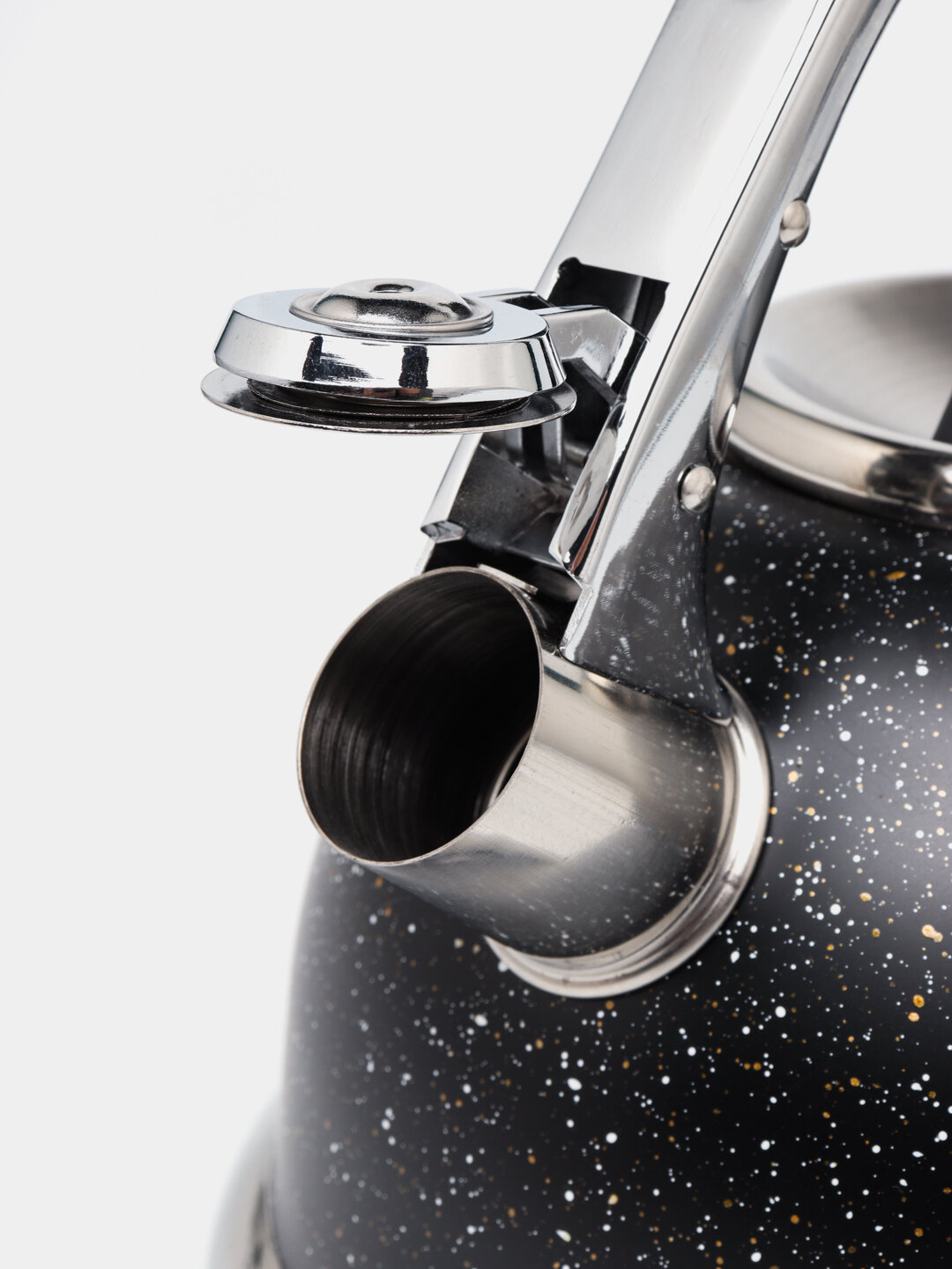 Чайник со свистком "IKEA", для всех типов плит, нержавеющая сталь, черный, 3,2 л — фото 1