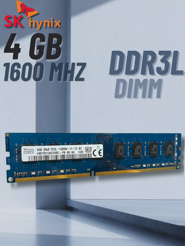 Изображение товара Оперативная память 4 ГБ 1 шт. Hynix DDR3L 1600 DIMM 4Gb HMT451U6BFR8A-PB