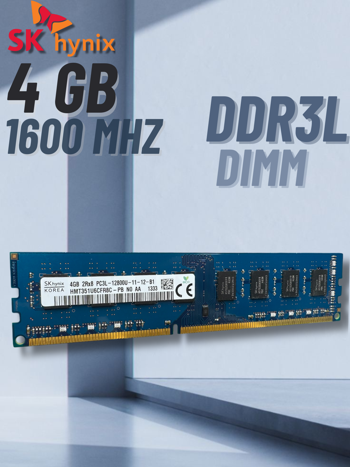 Оперативная память 4 ГБ 1 шт. Hynix DDR3L 1600 DIMM 4Gb HMT451U6BFR8A-PB