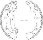 4227.00_колодки барабанные!\ Fiat Sedici 1.6/1.9D, Suzuki SX4 1.6/1.9DDiS 06> REMSA 422700 | цена за 1 шт