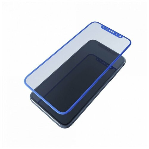 Противоударное стекло 2D для Samsung J730 Galaxy J7 (2017) (полное покрытие / полный клей) голубой