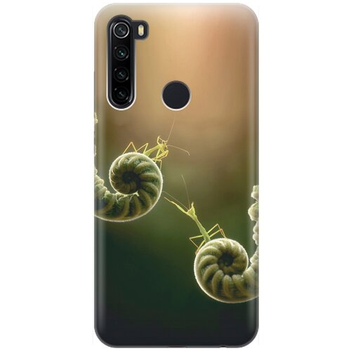 фото Ультратонкий силиконовый чехол-накладка для xiaomi redmi note 8t с принтом "пара богомолов" gosso
